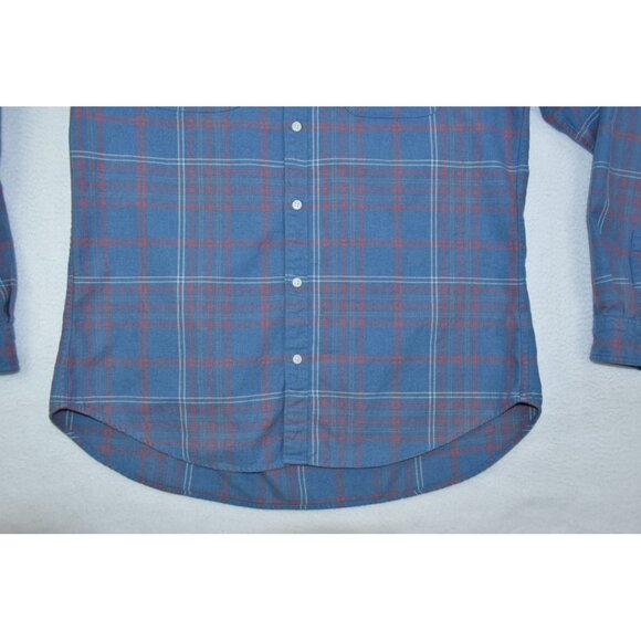 Bonobos Flannel Men's Shirt Size XL Slim Fit Blue Plaid Long Sleeve Button Up - Picture 5 of 13